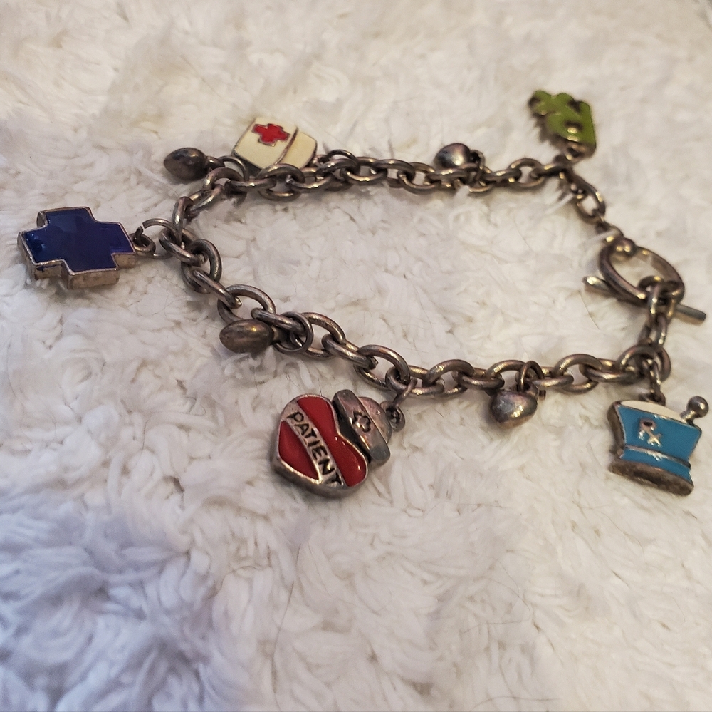 Vintage Nurses Charm Bracelet